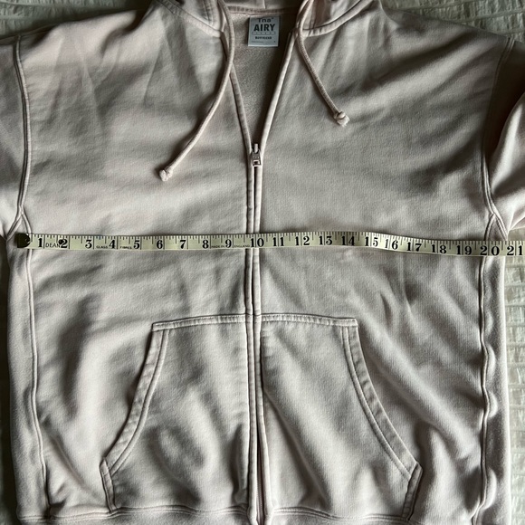 Aritzia TNA Airy Fleece Boyfriend Zip Hoodie - Size Small - Light Pink - Picture 5 of 9